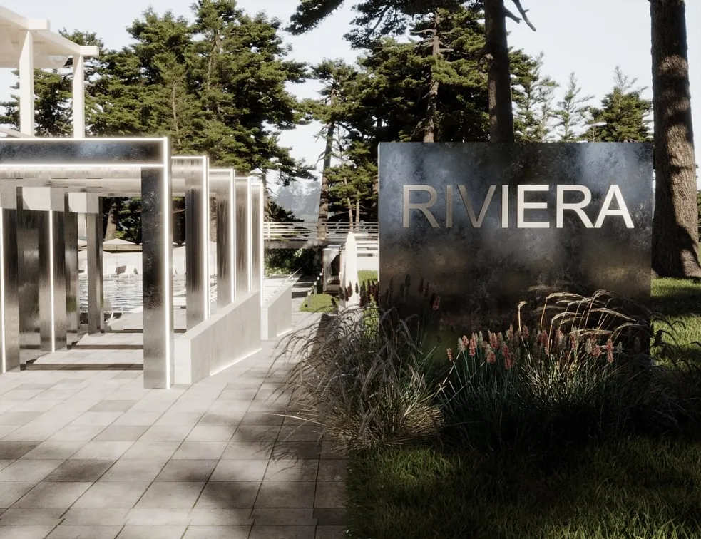 Відпочинок біля басейну Riviera у сосновому лісі села Жобрин